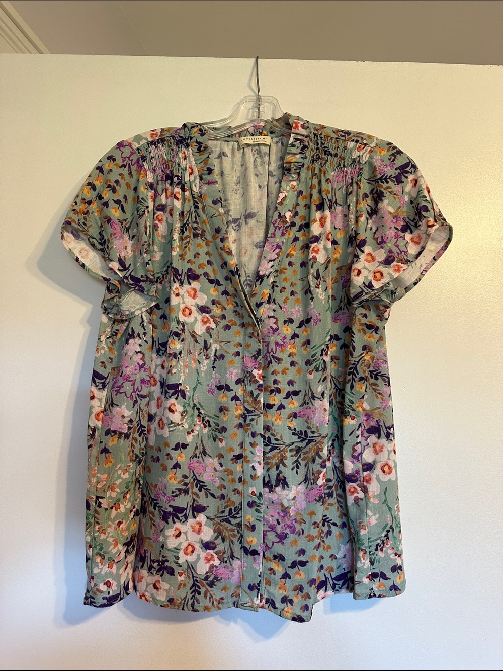 lovestitch Floral V-Neck Blouse